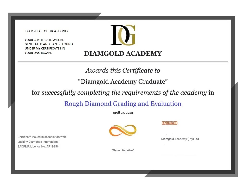 courses in diamond certificate 