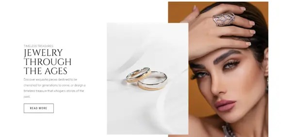 Diamgold Jewelry website screenshot, developed by 45ive Media Agency